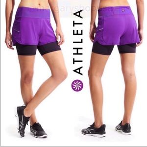 Athleta 2 and 1 running shorts